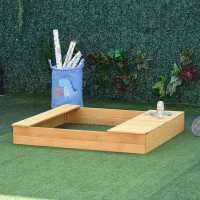 Piaskownica pyłoszczelna drewniana piaskownica z 2 schowkami 3-6 lat(m-2)