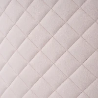 Set di 2 Sedie Imbottite in tessuto effetto velluto con Design a Diamante sul Retro, Beige(m-8)