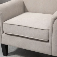 HOMCOM Fotoliu pentru Living, Stil Nordic, Tapițat cu Lemn și Poliester, Ideal pentru Living și Familie, 79x78x87 cm, Gri(m-8)