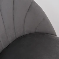 HOMCOM eetkamerstoelen set van 2 keukenstoel grijs(m-7)