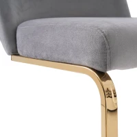 Set di 2 Sedie Imbottite in tessuto effetto velluto con Design a Diamante sul Retro, Beige(m-6)