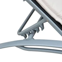 Outsunny Ligstoel ligbank voor buiten tuinstoel relaxstoel ligstoel verstelbaar 2 kleur(m-6)