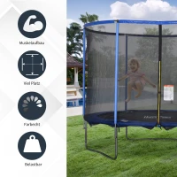 Trampolina z siatką zabezpieczającą Trampolina ogrodowa Stal Ø 305 x wys. 248 cm(m-7)