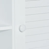 HOMCOM Eckschrank Badezimmerschrank Badschrank Badregal Schrank Weiß 60x30x80cm(m-9)