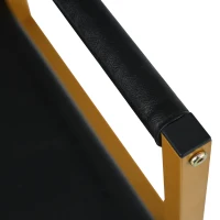 Set di 6 Sedie da Pranzo Moderne per Sala da Pranzo e Soggiorno con 4 Piedini in Metallo, Nero e Oro(m-7)
