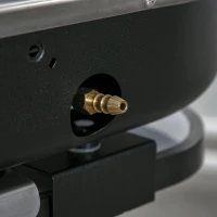 Grill gazowy Outsunny grill na kółkach BBQ składany z 2 palnikami boczna półka kółka 2,34 kW do ogrodu na balkon taras stal nierdzewna kolor czarny + srebrny 100 x 41,6 x 82,5 cm | Aosom(m-9)