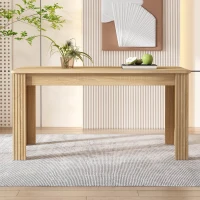 Tavolo da Pranzo, Rettangolare, Tavolo da Pranzo Moderno e Minimalista, 117 × 68 × 75 cm, Colore naturale(m-4)