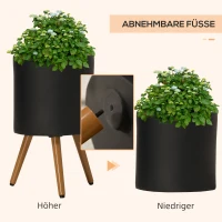 Outsunny zestaw 2 donic, donice z demontowalnymi nogami do użytku wewnętrznego i zewnętrznego(m-6)