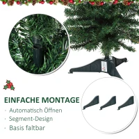 HOMCOM Künstlicher Weihnachtsbaum 1,2 m Christbaum Tannenbaum 212 Äste PVC Grün Ø32 x 120H cm(m-6)