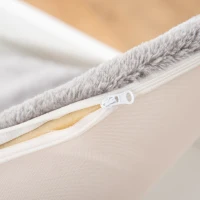 PawHut Katzenschrank für katzentoilette Katzenklo mit 3 Stufen der Treppe Katzenhaus Katzenhöhlen Katzenschrank für Katzenbett mit Türöffnung Weiß 90 x 48 x 59 cm(m-4)