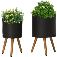 Outsunny zestaw 2 donic, donice z demontowalnymi nogami do użytku wewnętrznego i zewnętrznego(m-10)