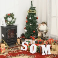 HOMCOM Künstlicher Weihnachtsbaum 1,2 m Christbaum Tannenbaum 212 Äste PVC Grün Ø32 x 120H cm(m-2)