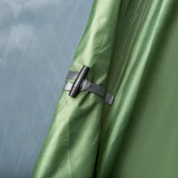 Outsunny Zelt für 2 Personen Campingzelt mit Heringen Glasfaser Polyester Dunkelgrün 345 x 150 x 112 cm(m-8)