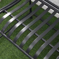 Outsunny tuinbank 2-zits met armleuningen voor tuinbalkon grijs(m-9)