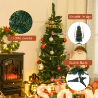 HOMCOM Künstlicher Weihnachtsbaum 1,2 m Christbaum Tannenbaum 212 Äste PVC Grün Ø32 x 120H cm(m-4)