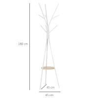 HOMCOM kledingrek metaal wit 45 l x 45 b x 180 h cm | Aosom.de(m-3)