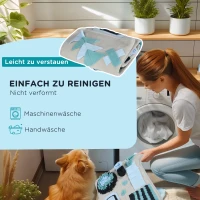 PawHut Mata dla psa, komfortowa, z elementami dekoracyjnymi, 74x50x5cm, Wielobarwna(m-6)