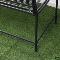 Outsunny tuinbank 2-zits met armleuningen voor tuinbalkon grijs(m-7)