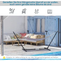 Outsunny Hangmatframe in grootte verstelbaar metalen frame 308–380 cm 120 kg(m-6)