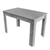Mesa de Comedor Rectangular Mesa de Comedor Moderna y Minimalista Efecto Cemento 117x68x75 cm Gris(m-10)