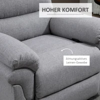 HOMCOM Recliner z funkcją rozkładania Krzesło TV Recliner Linen-Touch(m-5)