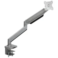 Vinsetto 13-39 Zoll Monitor Halterung Monitorhalter Monitor Tischhalterung Höhenverstellbar Neigbar Schwenkbar drehbar Aluminiumlegierung Silber 60 x 14 x 31-64 cm(m-1)