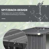 Outsunny Garage für Rasenmähroboter, Schutz vor Regen und Sonne, Stahl, schwarz, 88 x 89 x 63 cm(m-5)
