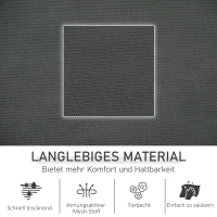 Outsunny Schommelstoel Zwart 150cm x 62cm x 88cm(m-5)