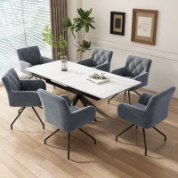 Set di 2 Sedie da Pranzo in tessuto effetto velluto con Motivo a Diamante, Sedie Imbottite Moderne con Gambe in Metallo, 49x57x82 cm, Grigio(m-8)