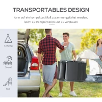 Outsunny Sonnenliege klappbar Strandliege mit Kopfkissen Sitzkissen Liegestuhl mit 7-Fach verstellbare Rückenlehne Gartenliege Relaxliege bis 165 kg belastbar, für Garten Urlaub Outdoor, Grau(m-6)