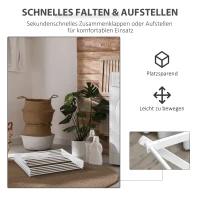 HOMCOM wasrek inklapbaar 8-traps droogrek kledingrek metaal kunststof wit 74 x 35 x 144 cm(m-5)
