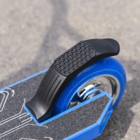 HOMCOM Stunt Scooter für Kinder über 14 Jahre alt Kick Scooter Fun Scooter mit Deck Gummigriffe Hinterradbremse ABEC-7 Kugellagern Aluminium Kunstleder Blau 68 x 46 x 84 cm(m-9)