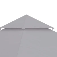 Outsunny Toldo de Substituição para Pérgola com Teto Duplo e 10 Orifícios de Drenagem 2,95x2,95 cm Cinza(m-8)