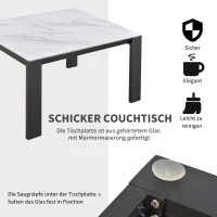 Outsunny Gartengarnitur für 4 Personen Gartenmöbel-Set Gartenset mit Couchtisch Sofa mit Kissen Outdoor Aluminium Grau(m-6)
