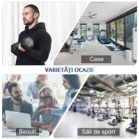 HOMCOM Ganteră Hexagonală de 15 kg, cu Prindere Antiderapanta, Greutate pentru Brațe din Oțel și Cauciuc, Ø15.5x33.6 cm, Negru(m-6)