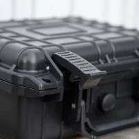 Outsunny 2er-Set Wertsachenkoffer mit Rollen und 2 Griffen, wasserdicht, mit Luftventil, 34 cm x 29 cm x 15 cm, Schwarz(m-8)