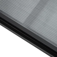 Outsunny Lamellenpavillon 3 x 3m, drehbare Lamellen, Handkurbel, stabiler Alurahmen, grau(m-7)