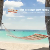 Outsunny hangmat voor 2 personen met kussens tot 150 kg(m-6)