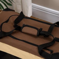 PawHut Hundetasche Hundetransporttasche, 3 Eingänge, faltbar, 70 x 51 x 50 cm, Braun + Beige(m-8)