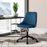 Vinsetto Scaun de Birou din Catifea Inaltime Reglabila Pivotant 360 ° cu Roti(m-11)