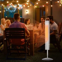 Outsunny Chauffage de terrasse infrarouge électrique chauffage d'appoint sans CO₂ avec poignée de transport indice 12,5 m² IP65 - 1500W dim.  Ø 21L x 75H cm - alliage d'aluminium(m-2)