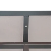 Outsunny Grillpavillon, Grillüberdachung, Regenschutz, UV-beständig, Gartenpavillon mit Haken, Stahlrahmen, Polyester, Beige+Dunkelgrau, 215 x 150 x 220 cm(m-8)