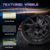 HOMCOM 12V Electric Go Kart for Kids, Ride-On Racing Go Kart with Forward Reversing, Rechargeable Battery, 2 Speeds, for Boys Girls Aged 3-8 Years Old - Red(m-7)