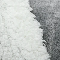 HOMCOM Kuscheldecke 2 x 1,5 m, doppelseitig, leicht & weich, In- und Outdoor, für 2 Personen, grau(m-9)