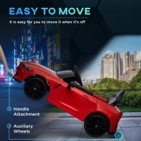 AIYAPLAY 12V BMW Licensed Kids Car, with Easy Transport, Remote Control, Suspension, Music, Horn, LED Lights, Red(m-5)
