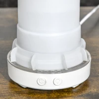 HOMCOM Elektrische Aroma-Diffusor für ätherische Öle 7 Farben LED 2 Sprühnebel-Modi automatische Abschaltung Keramischer Deckel mit floralem Muster elegant 100ml Keramik ABS Weiß Ø9,2x16,5 cm(m-9)