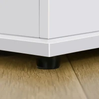 HOMCOM Cutie de Depozitare din Lemn, Moderna si Multifunctionala, pentru Camera, Intrare, Alb(m-12)