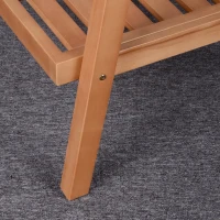 Outsunny 2 tuinstoelen van natuurlijk hout, met zitkussens, bruin+beige, 66 x 77,5 x 74,5 cm (per stoel)(m-8)