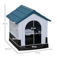 PawHut Outside Dog Kennel House, for Miniature Dogs, 64.5 x 57 x 66cm(m-3)