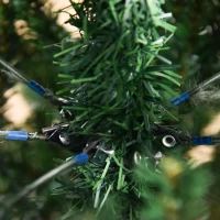 HOMCOM künstlicher Weihnachtsbaum 2,1 m Christbaum Tannenbaum PVC PE Metall Grün Ø137 x 210 cm(m-8)